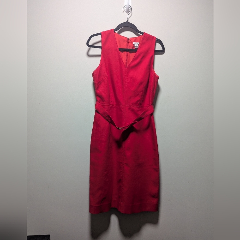 J. Crew Red Sleeveless Dress